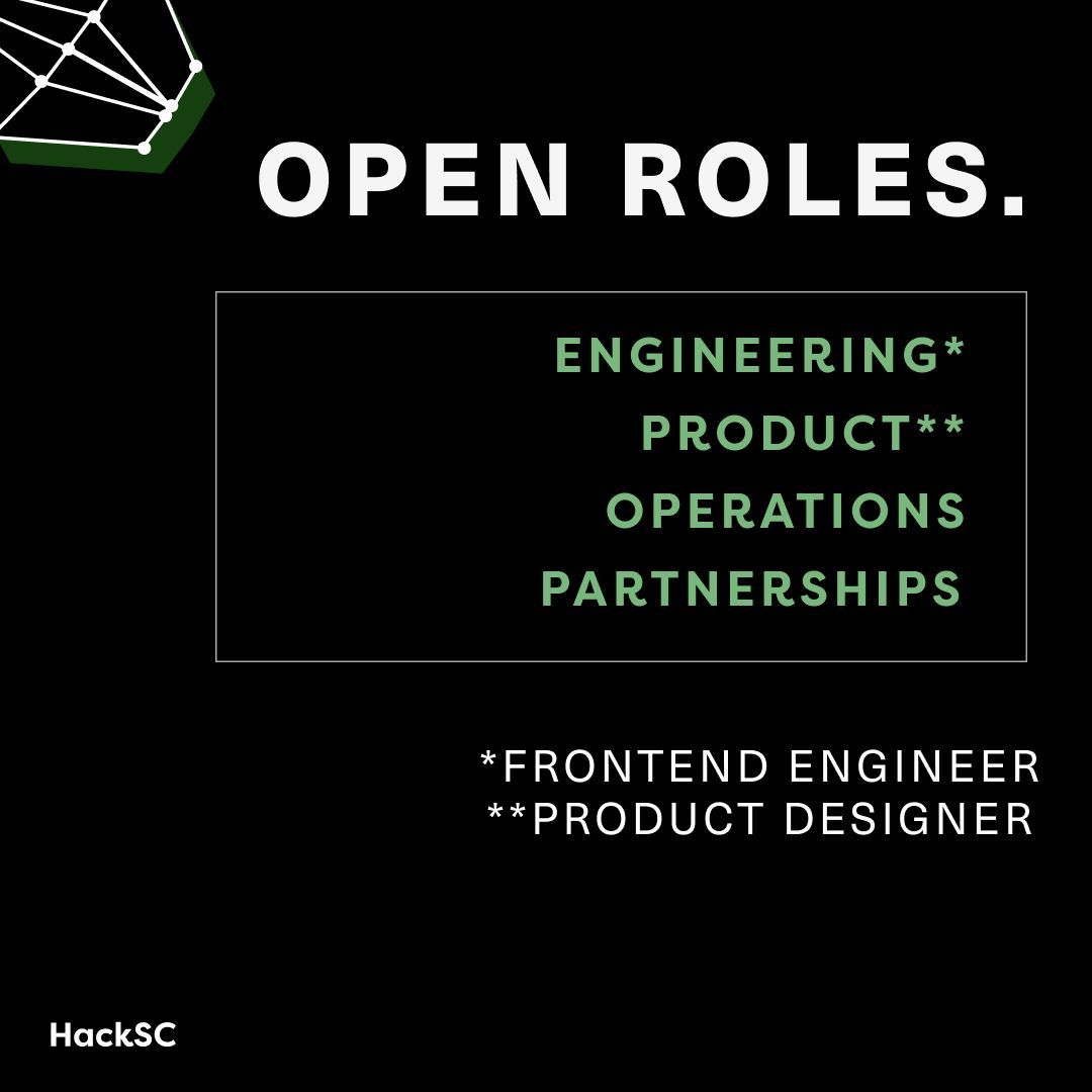 🚀 HackSC team applications are officially live!

Whether you're interested in STEM, event logistics, or outreach, your skills are valued. No experience required.

Apply today: hack.sc/apply

#hackathon #hacksc #usc #csatusc #uscviterbi #viterbi #technology
