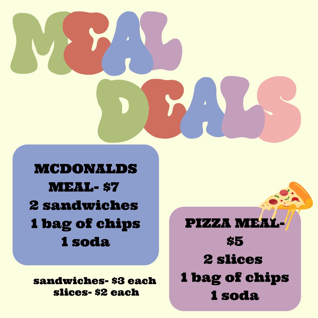RAMS! This upcoming Friday we’ll be having FUN FOOD FRIDAY! Make sure to bring your cash and remind your friends, teachers, and students! Mmm mm m we can’t wait! 😆 @MCHS_Rams