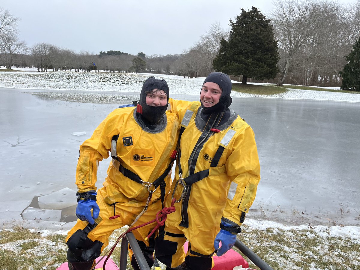 Marshfield_Fire's tweet photo. Over the years, The Marshfield Fire Department has responded to countless ice-related emergencies. Today, Group 2 took advantage of the cold temperatures and deployed the ‘Ice Sled’ to simulate a rapid rescue of someone who fell through the ice. https://t.co/6L6J8ckUcR