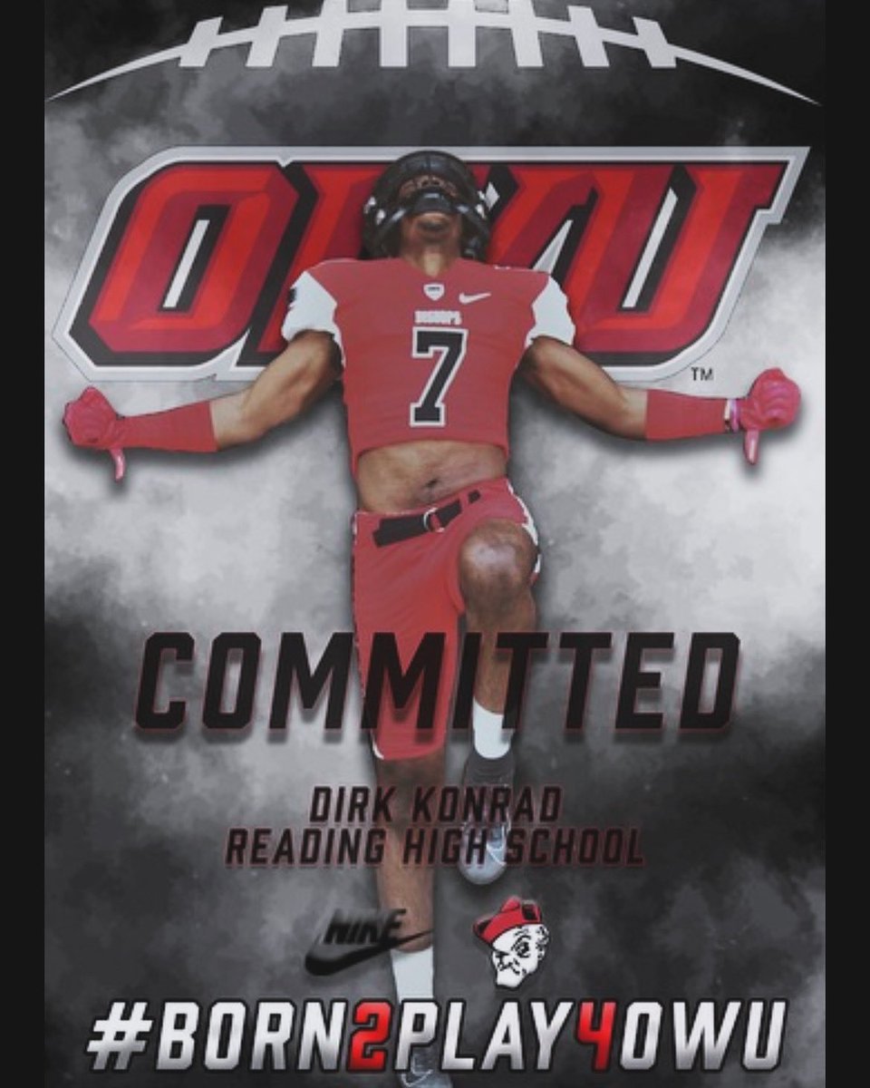 konrad_dirk's tweet photo. I am extremely excited to announce that I will be committing to the University of Ohio Wesleyan. I would like to thank everyone support and everyone that helped me through the process!!#gobishops https://t.co/jPmIeHwg8k