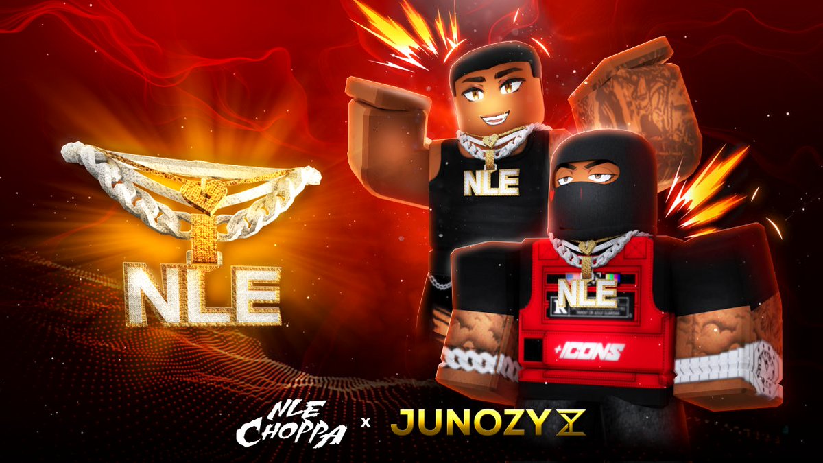 🔥 JUNOZY x NLE CHOPPA🔥
Just teamed up with @Nlechoppa1 to drop this fire luxury chain on <a href="/Roblox/">Roblox</a>! 🎤

🛍️Cop it here: roblox.com/catalog/159494…

#Roblox #RobloxUGC #RobloxDev