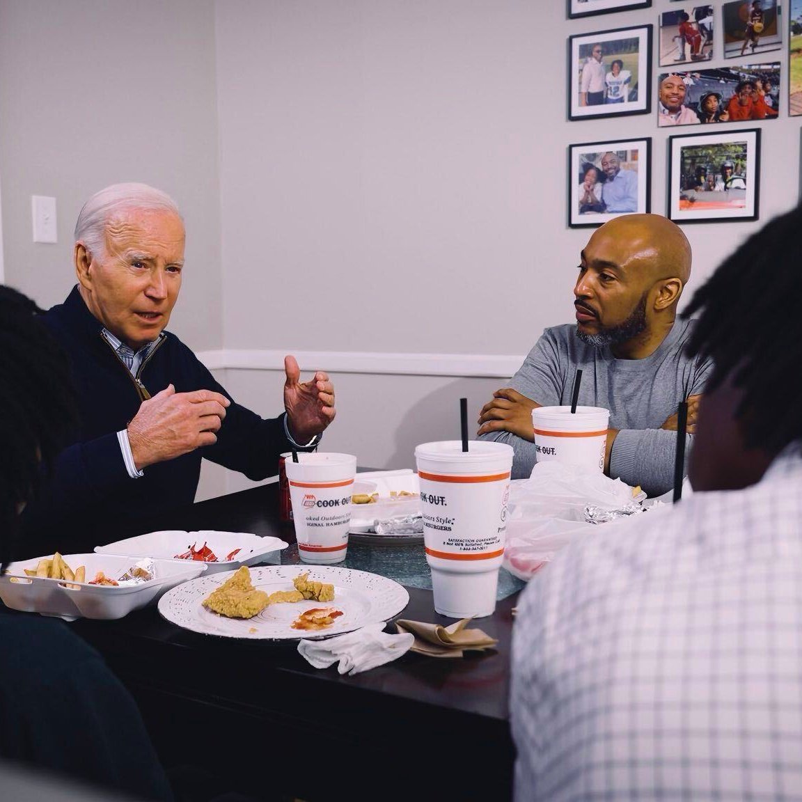 Yesterday in North Carolina, I stopped by Eric’s house to have lunch with him and his two sons. I brought some Cook Out. They were an impressive family—Eric’s an award-winning educator and his sons are both athletic and academic all stars. We talked about the importance of