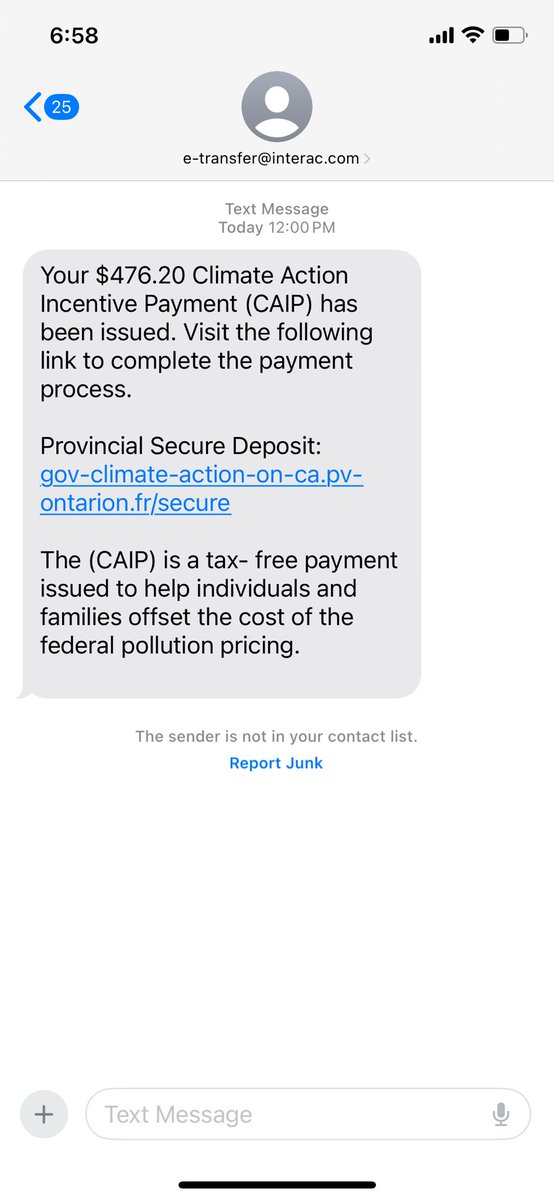 Fraud Alert

As many Canadians receive Climate Action Incentive Payments over the coming weeks. Please be mindful of fraud/phishing attempts such as these. 

The government will not send payment in these forms. 

Do not click links from unfamiliar sources.
