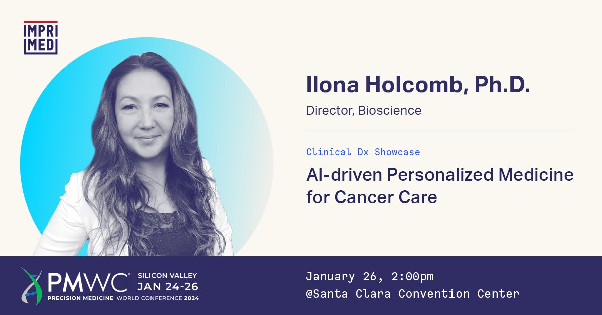 Imprimedicine's tweet photo. Thrilled to share that ImpriMed will be at #PMWC24 @PMWCintl ! Visit our booth, #D1241, to explore our suite of customizable CRO services and precision oncology advancements.
#ImpriMed #CROservices #CRO #SantaClara #SiliconValley #PrecisionOncology #SaMD https://t.co/jpl835M32o