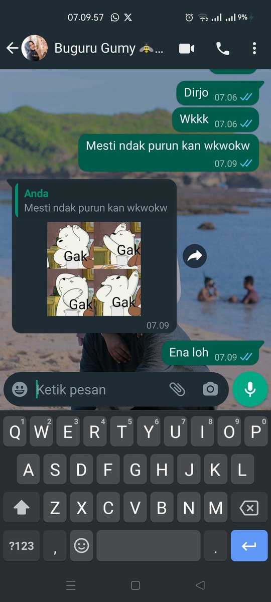 Pacarku diet aku loss wkwk 😈