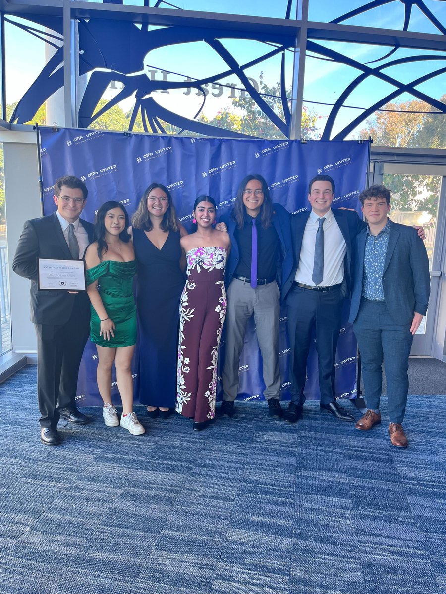 ASUCSDLocal's tweet photo. From all of us at the ASUCSD Office of Local Affairs, thank you to @ottaunited for honoring us with the Coalition Builder Award! Our collaboration to pass Housing Action Package 2.0 truly speaks to the power of collective youth voices in the fight for a better San Diego. https://t.co/k94GJ457D6
