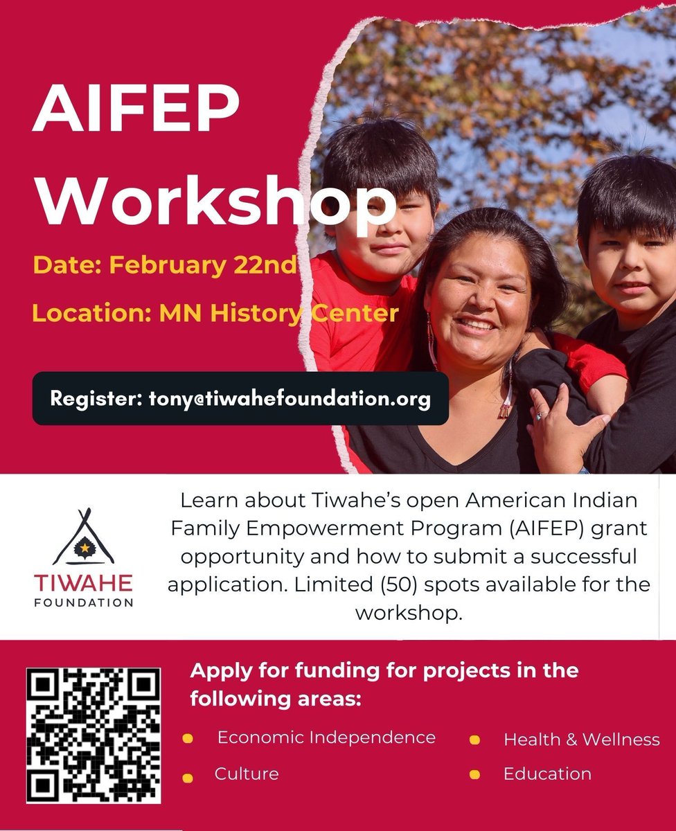 📅 Save the Date! The AIFEP Workshop is set for 2/22. Don't miss the chance to discover how an AIFEP grant can empower you. We have 50 spots available, so secure yours now! RSVP at tony@tiwahefoundation.com #AIFEPWorkshop #GrantOpportunity #Empowerment #TiwaheFoundation