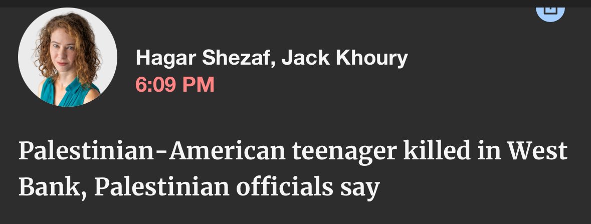 Israel just murdered a 17-year-old American citizen. There will be no effort at meaningful accountability because U.S. policy on Israel is so deeply broken!
