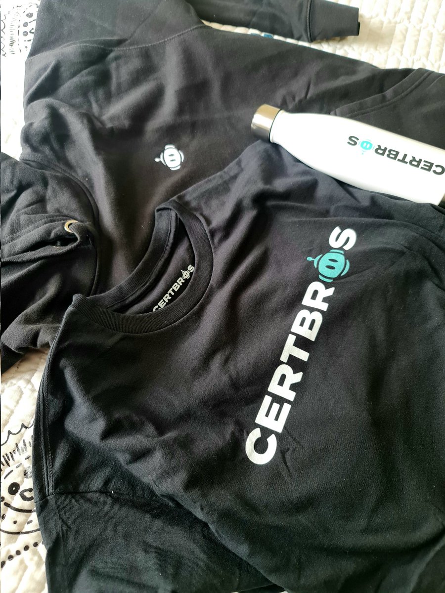 After much anticipation, I've finally got my hands on some awesome <a href="/CertBros/">CertBros</a> swag! 🔥