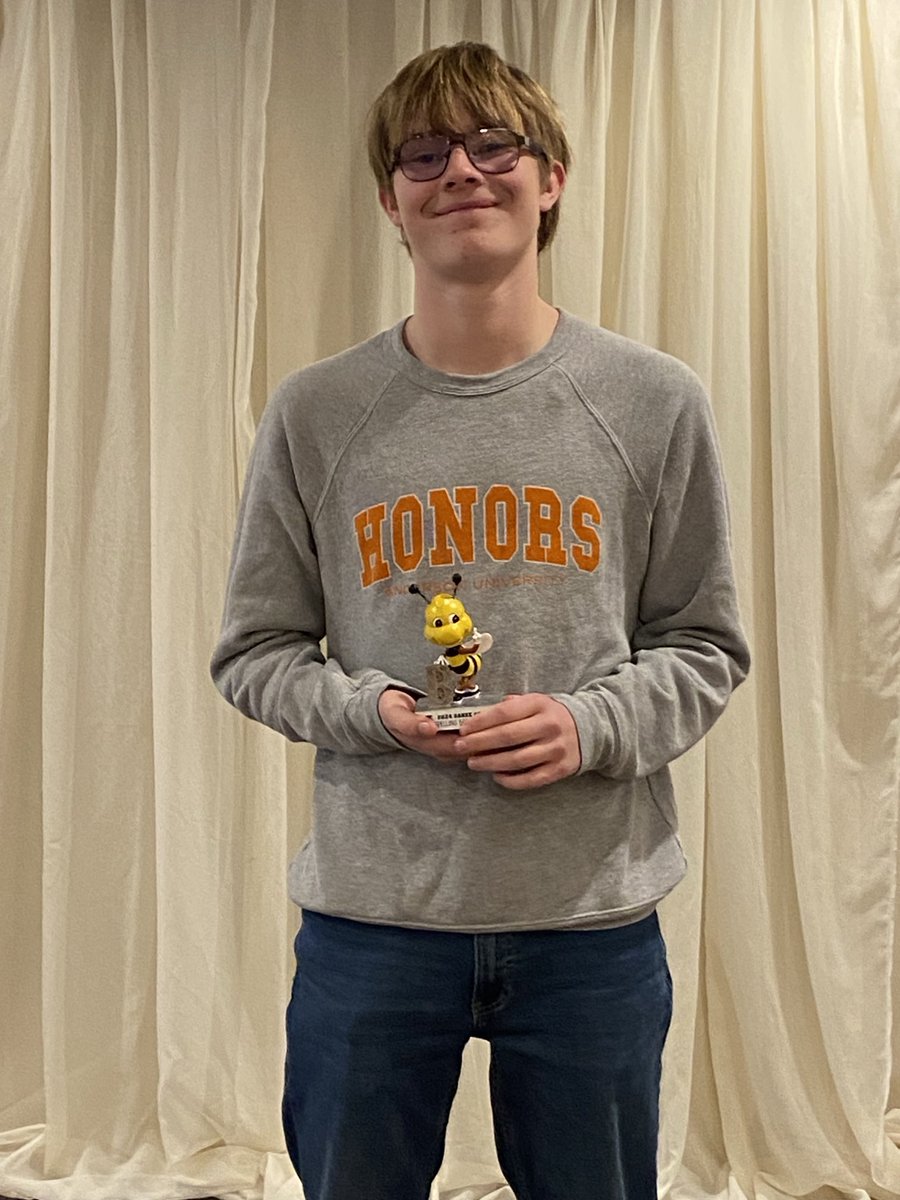 Congratulations to Nick Swiger for winning this year’s Darke Co. Spelling Bee!! Such a great achievement! #RailroaderProud