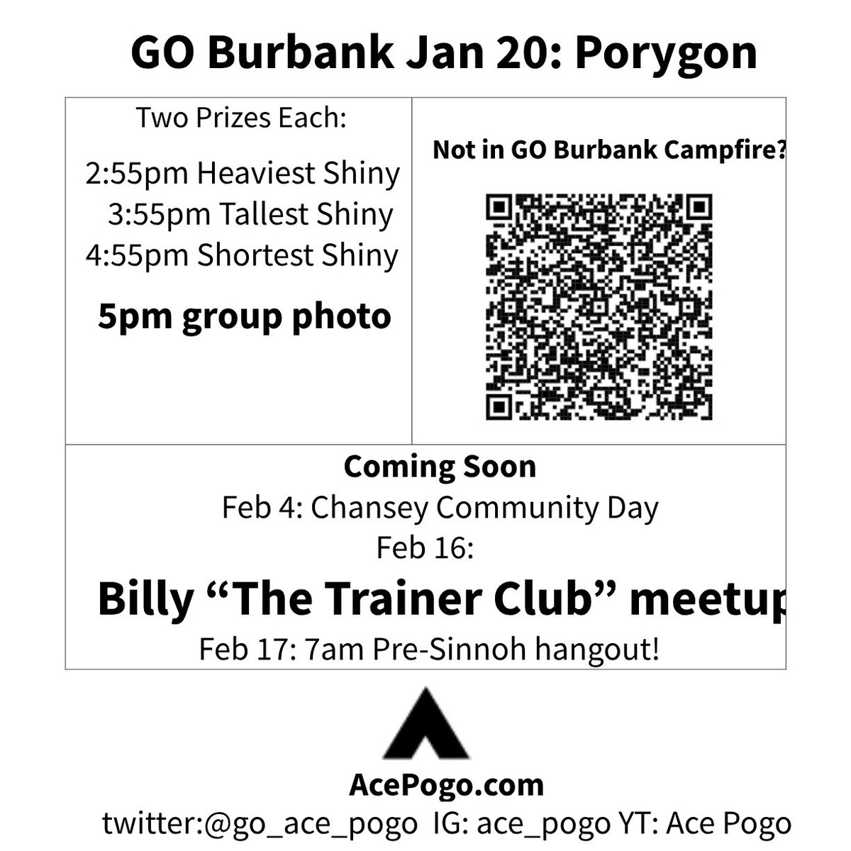 playing porygon day at olive park on Jan20? See you there!