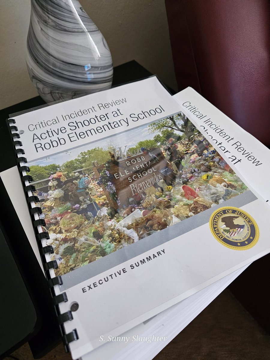 Sunny_Slaughter's tweet photo. I will take the next few weeks to digest the information in the over 600-page report. ##lawenforcementexpert ##lawenforcementinstructor #activeshooter #massshootings
#LEtraining #tacticaltraining https://t.co/rJWY2tSrpZ