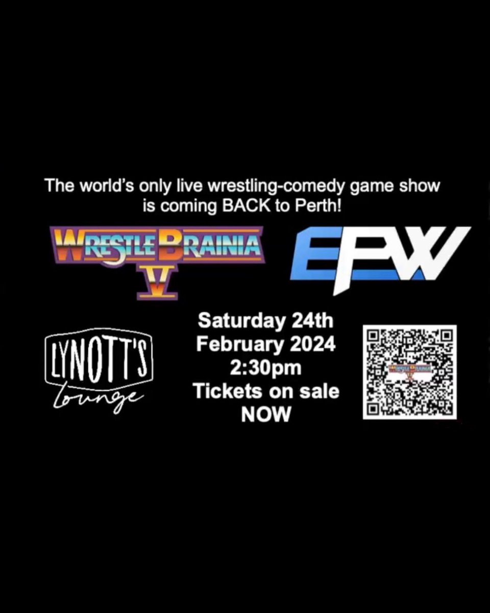 WrestleRadioAU's tweet photo. Join our very own Geoff hosting his wildly popular WrestleBrainia as the perfect pregame to Elimination Chamber!! 
Lynott's Lounge
Saturday, February 24 2:30PM-4:00PM
Grab your tickets now for the funniest afternoon 
https://t.co/xGBVLdH3BU
#perthcomedy #EliminationChamber https://t.co/5rwzOPsQdt