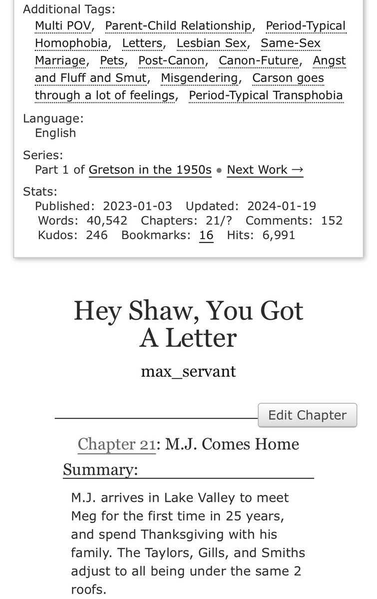 maxs_servant's tweet photo. Hey Allstar Fruits! Chapter 21 of my #Gretson/#MJ fic “Hey Shaw, You Got A Letter” is up on #Ao3 . Thank you for reading. Please leave comments, kudos, &amp; feedback. 

https://t.co/JKZMPFXGv3

#ALeagueOfTheirOwn #ALOTO #MoreThanFour #RobTheBank #fanfic  #Ao3fics #fic #fanfiction https://t.co/9GB5krsVrP
