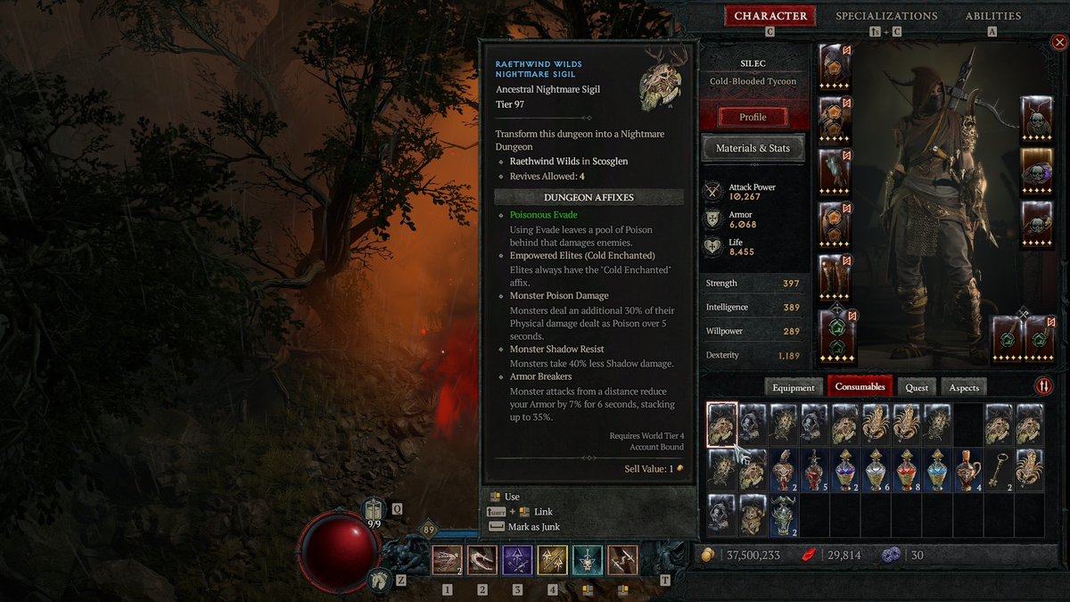 All loot from Tier 90+ Nightmare Dungeons will be guaranteed to drop as Item Level 925, the maximum level in the game, in Season 3 and beyond. #DiabloIV #Diablo wowhead.com/diablo-4/news/…