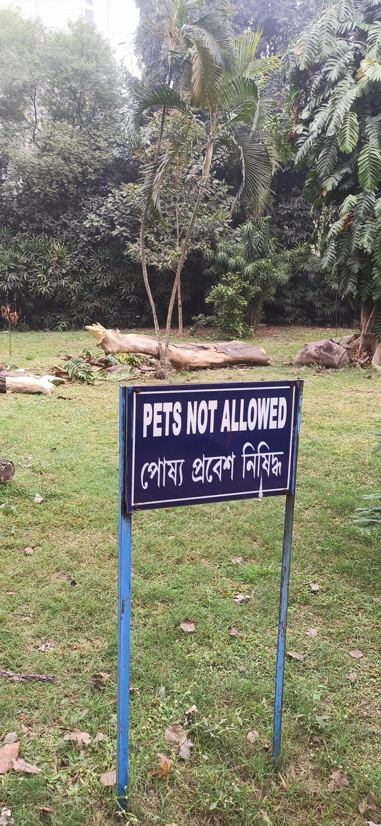 Colourfillslife's tweet photo. Entry of pets barred at #elliotpark #kolkata when the #AWBI rules clearly state that no public park can legally forbid the entry of dogs/pets @AwbiBallabhgarh @kmc_kolkata @CMOWestBengal @Manekagandhibjp @derekobrienmp sad reality of all public parks here, can something be done? https://t.co/Ewet0dmsPw