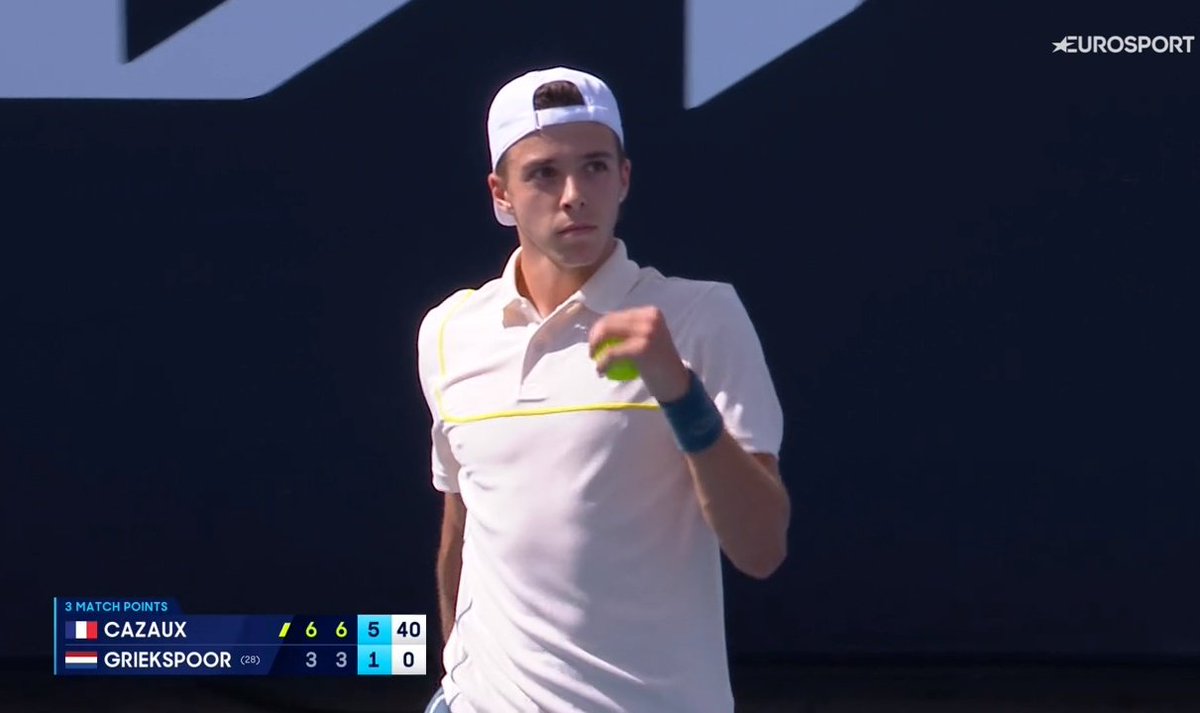 RomainNextGen's tweet photo. Arthur Cazaux 🇨🇵 est INCROYABLE ! 

Victoire sans aucun soucis ! Juste lunaire ! 

21 ans, n°108, 1er 3 ème tour en Grand Chelem et pourtant match géré a la perfection. 

6-3 6-3 6-1, aucun break, trop fort trop solide. 

Le tournoi de mutant, c'est trop fort ! Beaucoup beaucoup beaucoup trop content, confirmer était pas évident ! 

1/8 contre Hubert Hurkacz, délicat mais avec la confiance ? Pourquoi pas !