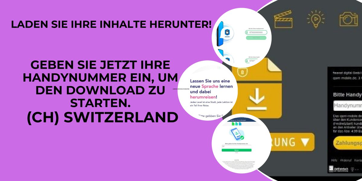 EdwardLopez71's tweet image. Laden Sie Ihre Inhalte herunter!
Geben Sie jetzt Ihre Handynummer ein, um den Download zu starten.
 (CH) Switzerland.Go to t.ly/A8_Gl
#downloadyourcontent #contentdownload #contentaccess #contentondemand #contentdelivery #contentanywhere #contentanytime