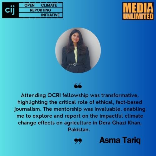 More than just competition, #OCRI shines a light on talent like <a href="/TariqAsma1/">Asma Tariq</a>.
Let’s take a moment and look at her story on Dera Ghazi Khan's struggle against seasonal changes: loksujag.com/story/climate-…

#MediaUnlimited #OCRI #ClimateAction