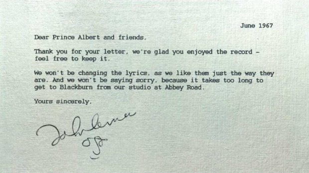 The Royal Albert Hall was furious The Beatles wrote about them in a bad light in their song A Day in the Life. John Lennon wrote back in the only way he knew how.