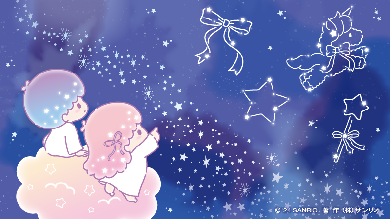 kikilala_sanrio's tweet photo. 点と点を結んで星座を描くみたいに、今の頑張りや努力はきっと、形になって輝きだすよ･･･☆ https://t.co/B9k2i4djaC