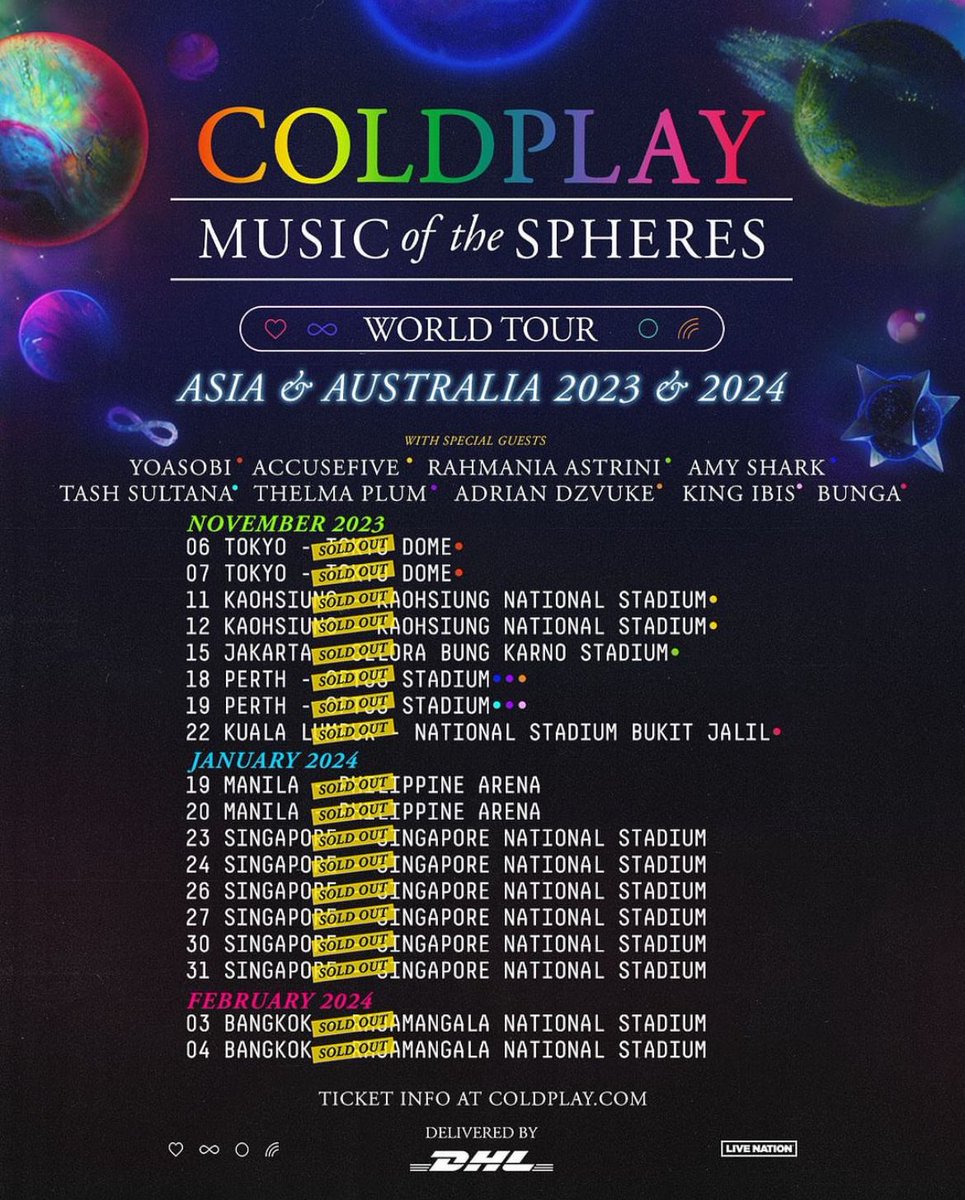 WTS 2 TIX CAT 7 COLDPLAY
Singapore 30 Jan 24
Normal Price 3.000K For 2 TIX
DM for more info
#Coldplay #COLDPLAYinSG