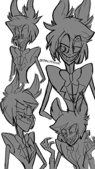 Alastor&Vox sketch #HazbinHotelFanart