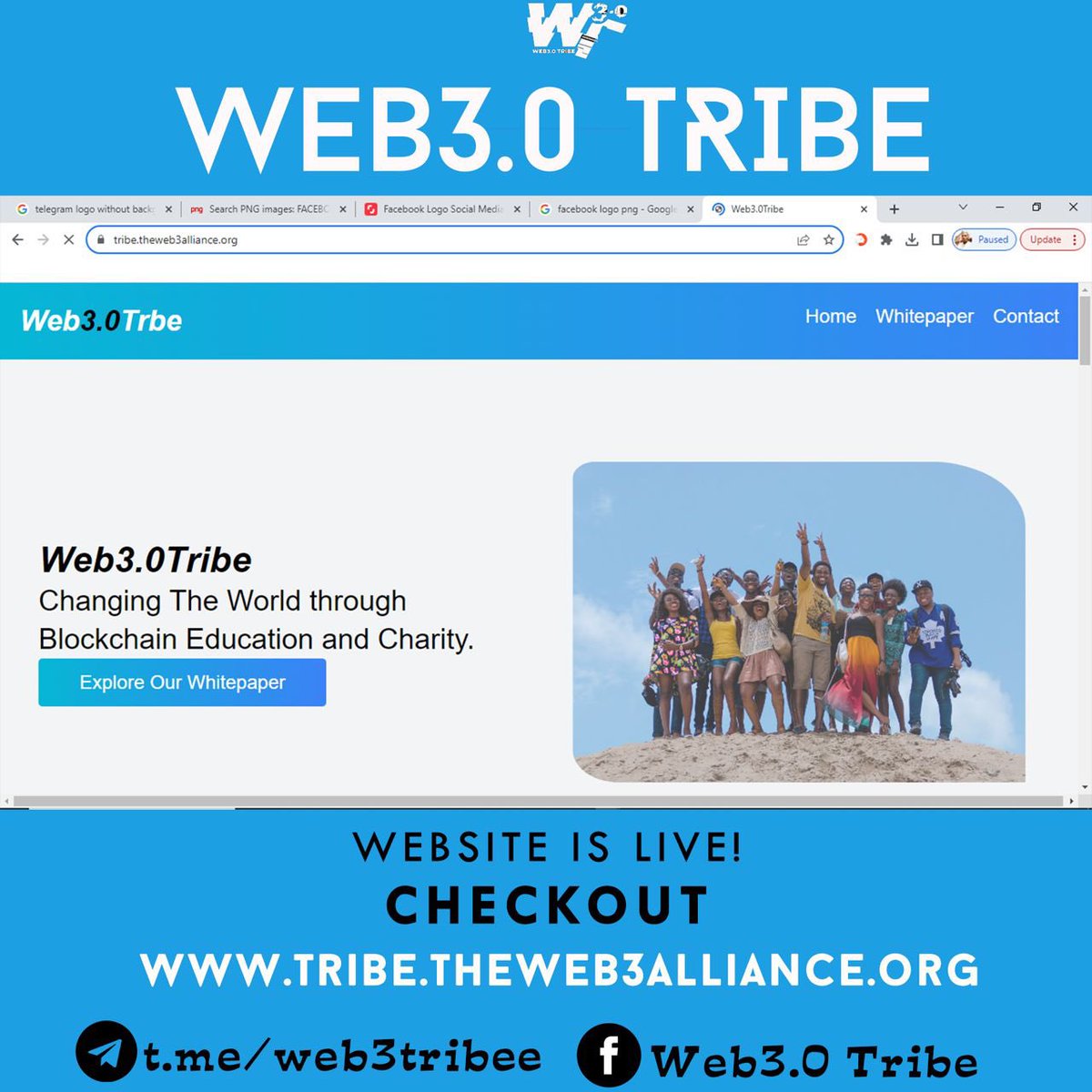 4wardwego's tweet photo. The Web3.0 Tribe website is live: https://t.co/6DPKJBA4HN. We're gearing up for our next milestone — a groundbreaking Learn and Earn app with mobile mining! 

Join our Founders Program, invest a minimum of $5, and get Web3 Tribe tokens at an exclusive rate of $0.001 each. https://t.co/vmApHAGkXb