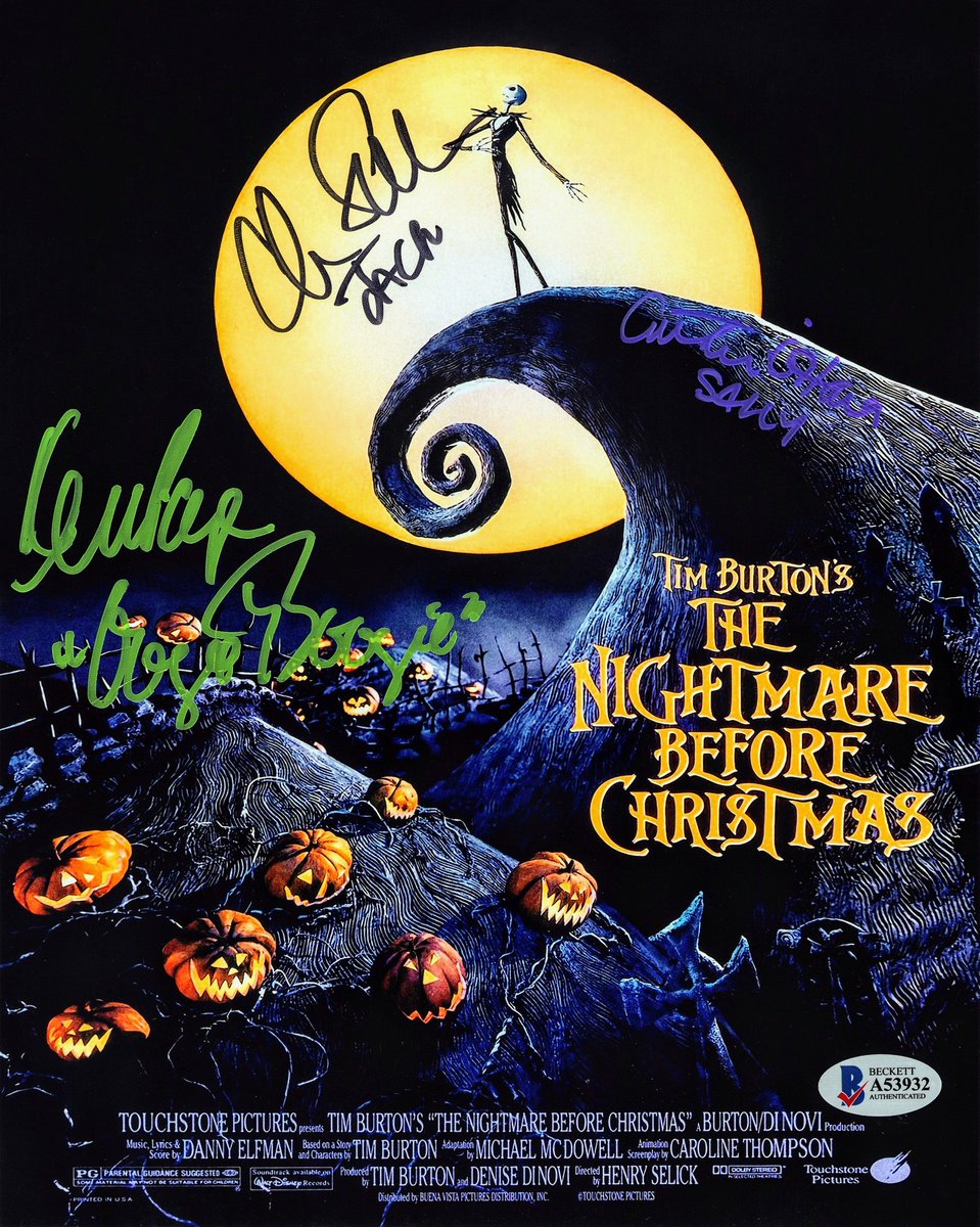 Happy birthday to Ken Page! 🎂❤️
Tim Burton’s #TheNightmareBeforeChristmas 8x10 poster photo, signed for <a href="/OC_Celebrity/">OCcelebrityMarketing</a> by Page, Catherine O’Hara, and <a href="/sarandon_chris/">Chris Sarandon</a>, is from our collection.
#KenPage #TorchSongTrilogy #AllDogsGoToHeaven #Cats #TheWiz #TheWizardOfOz #KingdomHearts