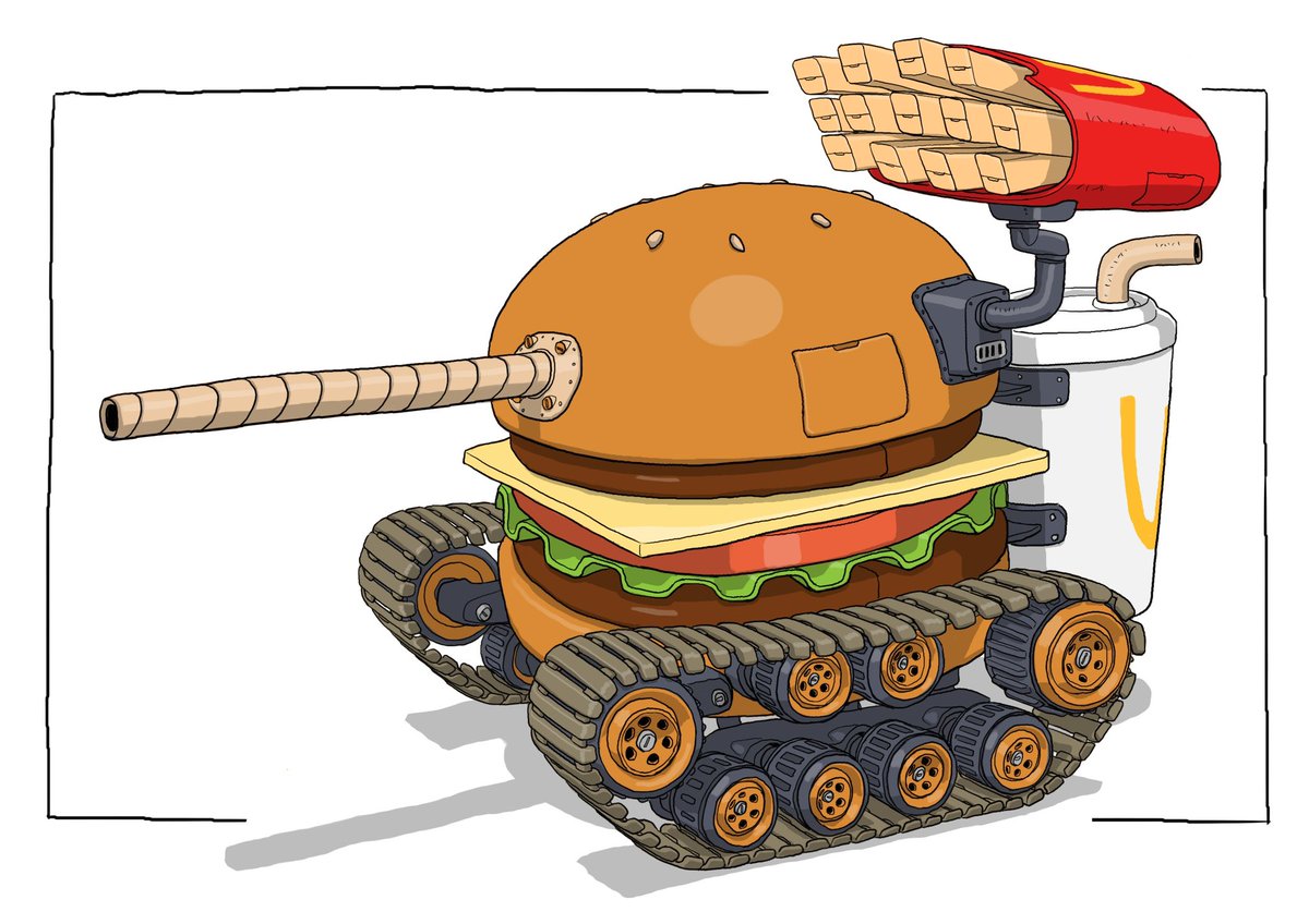 no humans burger motor vehicle ground vehicle military vehicle food tank  illustration images