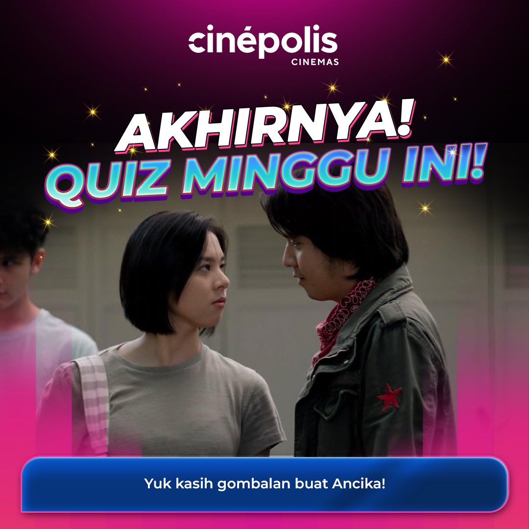 cinepolisID's tweet photo. Mau TIKET NONTON GRATIS dari Cinépolis Cinemas? Yuk follow @cinepolisID, RT tweet ini &amp; reply pertanyaannya.

5 pemenang akan mendapat masing-masing 2 tiket nonton!

🎉 Pemenang minggu lalu: @azaliaputri22 @selvym09 @agtriady @herinugroho11 @fjar_05 🎉 https://t.co/aKvIBUPe56