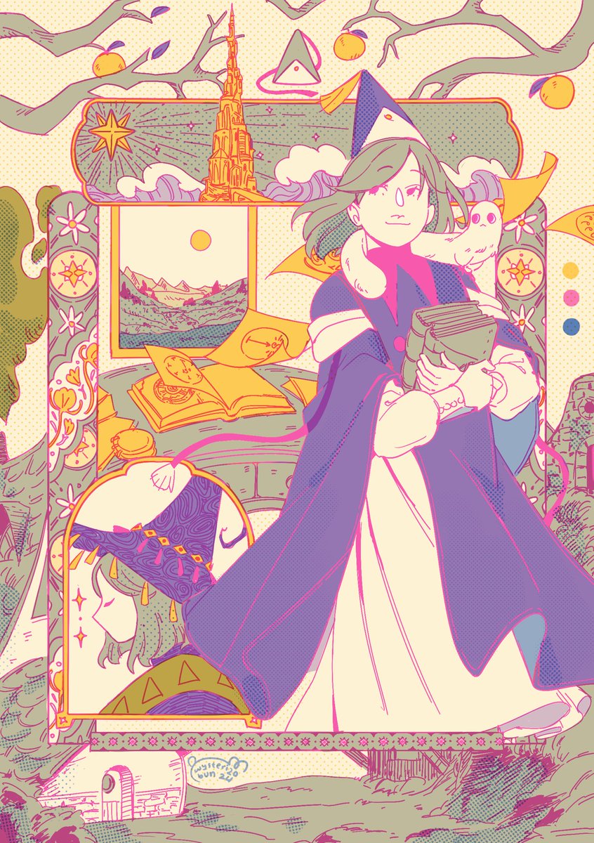 little miss witch ☀️ (pls pray that the riso goes well..!!) #witchhatatelier #Δ帽子