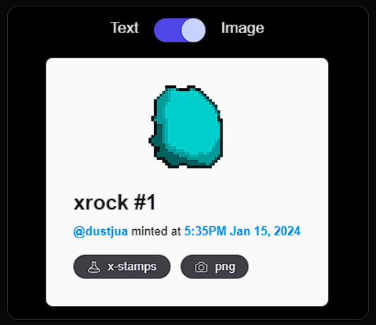 xrockstamps's tweet photo. NEW

Giveaway xrock stamp #11, #12,  #13, #14, #15  
-Follow us 
-retweet (this is important) 
-tag 3 friends  this mint is in a tweet 

you get the png file to inscribe  

5 winners  🚀📷
 
End Monday  2024

#rock #stamps #viral https://t.co/Jp4NYv9w3k