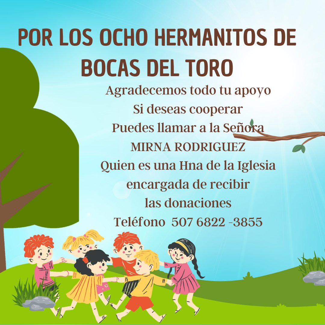 lucycordoba's tweet photo. Gracias infinitas por la respuesta de cientos de Panameños a favor de los ocho niños huérfanos que perdieron a su madre el 25 de diciembre.  La Hna Mirna Rodriguez vive en Empalme Changuinola es la encargada de recibir las donaciones. Necesitamos todo su apoyo https://t.co/6yNUny37Ly