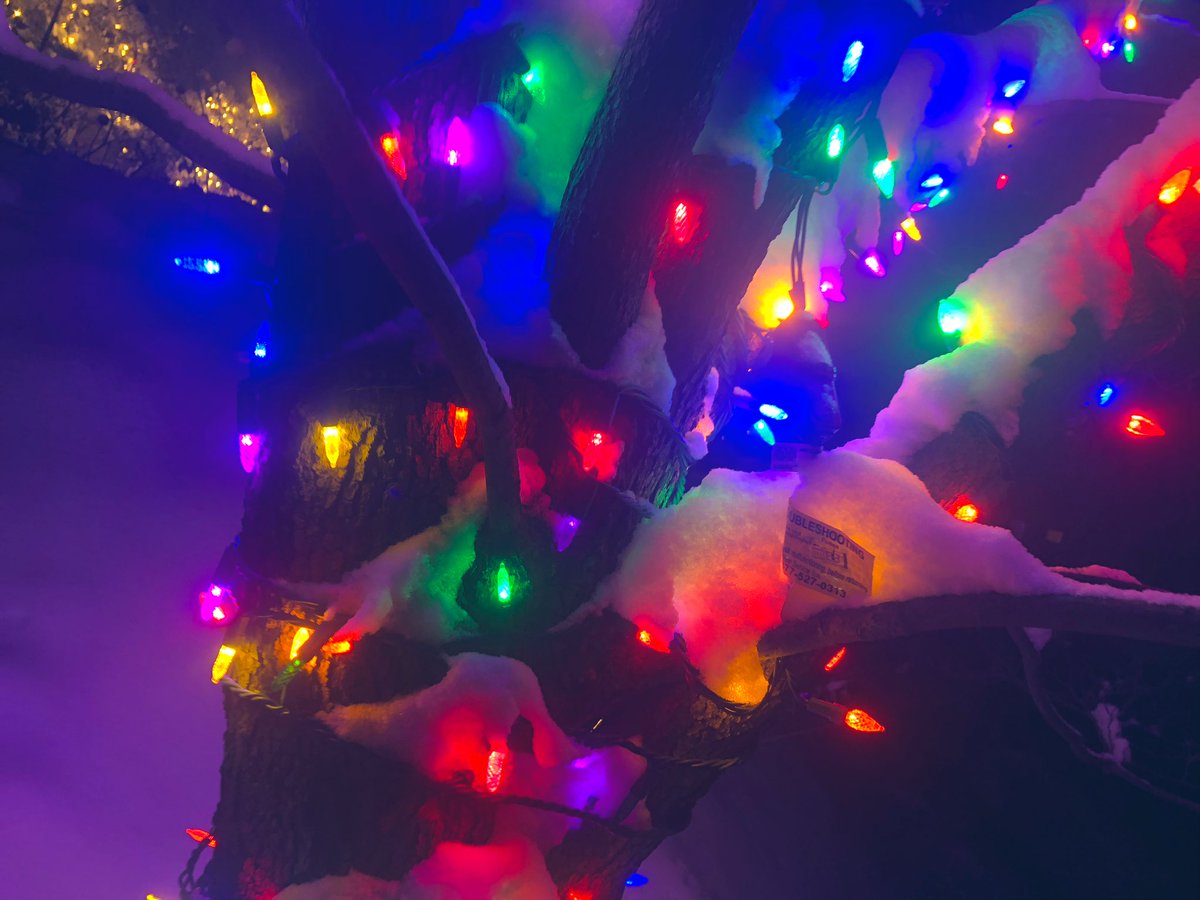 The tweet you’ve been waiting for #snow + #holidaylights