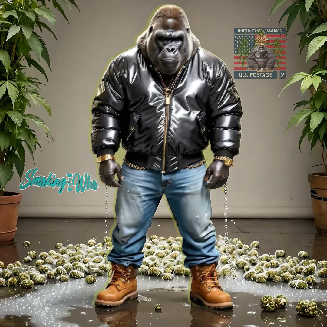 SmokingWithWho's tweet photo. I've been F'ing around with A.I. artwork. Creating some Gorilla Glue art
Which 1 do y'all like the most 

#silverbackgorillastoner #smokingwithwho #imdatstoner #stonerlife #420Friendly #stonersociety #GG4 #gorillaglue #gorillaglue4 #aiart #aiartcommunity #aiartwork https://t.co/nuAVanJMKW