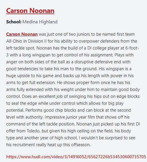 noonan_carson's tweet photo. Thank you @PrepRedzone for the article report and rankings! @JaredLuginbill @CoachGibbons40 https://t.co/hu20KdM0F0