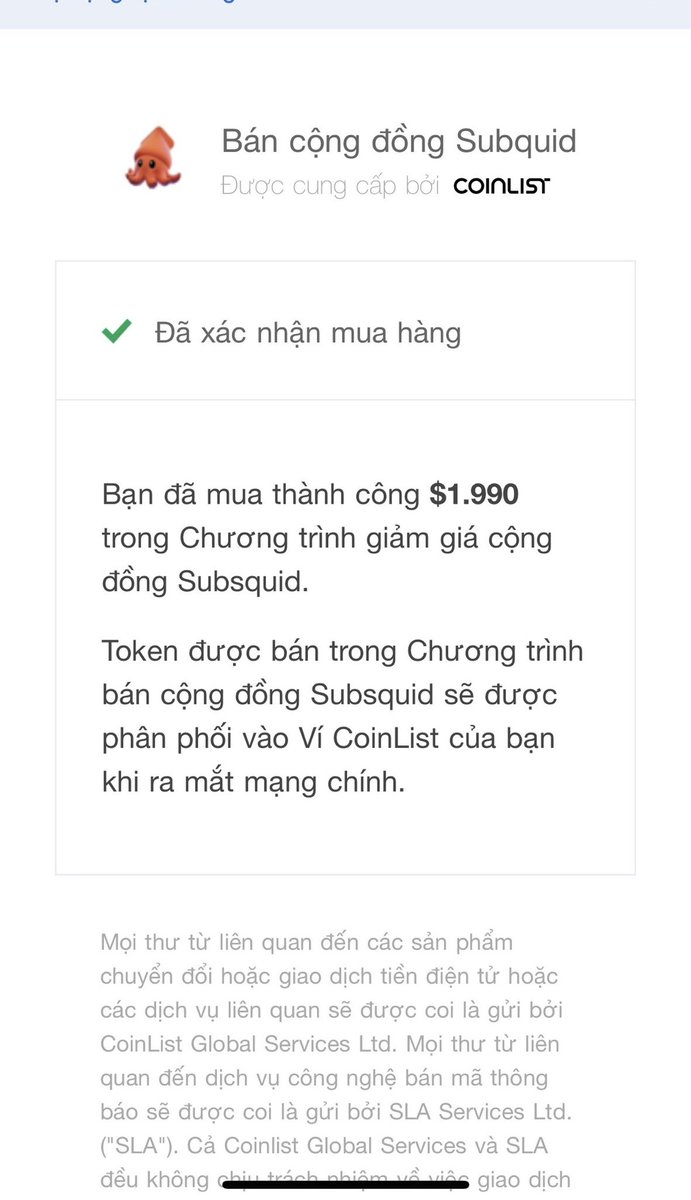 khanhdkcry's tweet photo. Không biết con #subquid trên coinlist ngon không. Cứ làm 2k cho đỡ sợ rồi tính tiếp😂 https://t.co/b9VS5DEBQQ