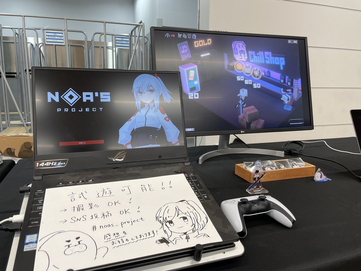 kugi_masa's tweet photo. 設営完了!!
A-3にてお待ちしております🦭
#noas_project  #ゲムダン4 #東京ゲームダンジョン4 https://t.co/lv20BhIC2h