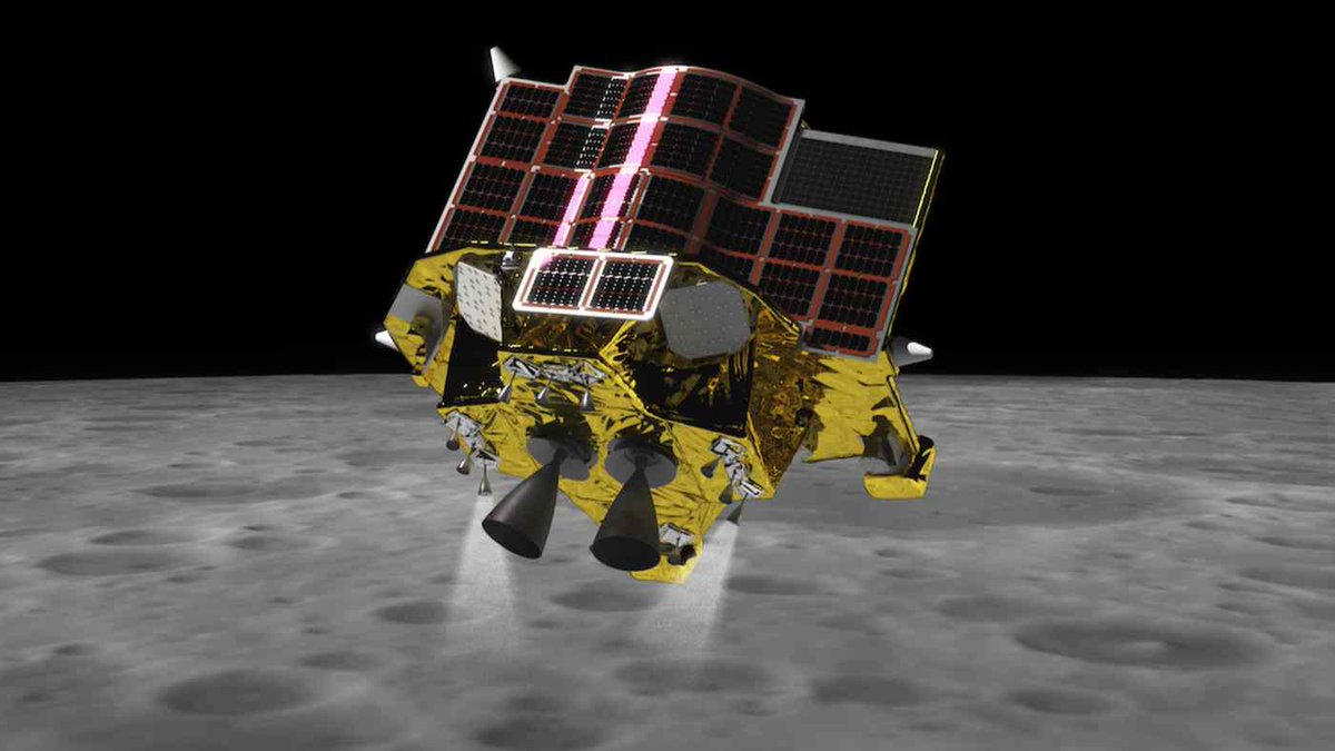 Varun55484761's tweet image. Japan's SLIM spacecraft lands on moon. JAXA said that the solar panel on SLIM is not functioning. The malfunction of SLIM's solar panel could reduce the time that the craft will be able to operate.
Slim choose one of the most challenging terrain for soft landing.