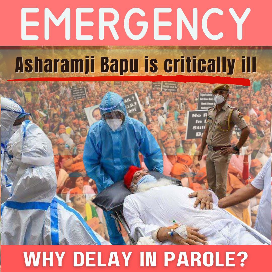 Voices Unheard by our courts why❓
Sant Shri Asharamji Bapu dedicated his whole life for the welfare of society but was sent to jail in the bogus and fabricated case and now he is seriously ill but he is not getting bail for his Medical Treatment
#Right_to_Parole
