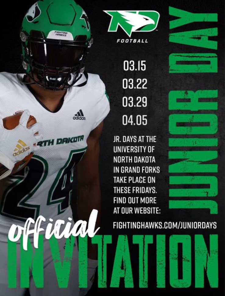 Thanks for the junior day invite! <a href="/CoachTomDosch/">Tom Dosch</a> <a href="/UNDfootball/">North Dakota Football</a> <a href="/joelax/">joelax (Joe Caulfield)</a>