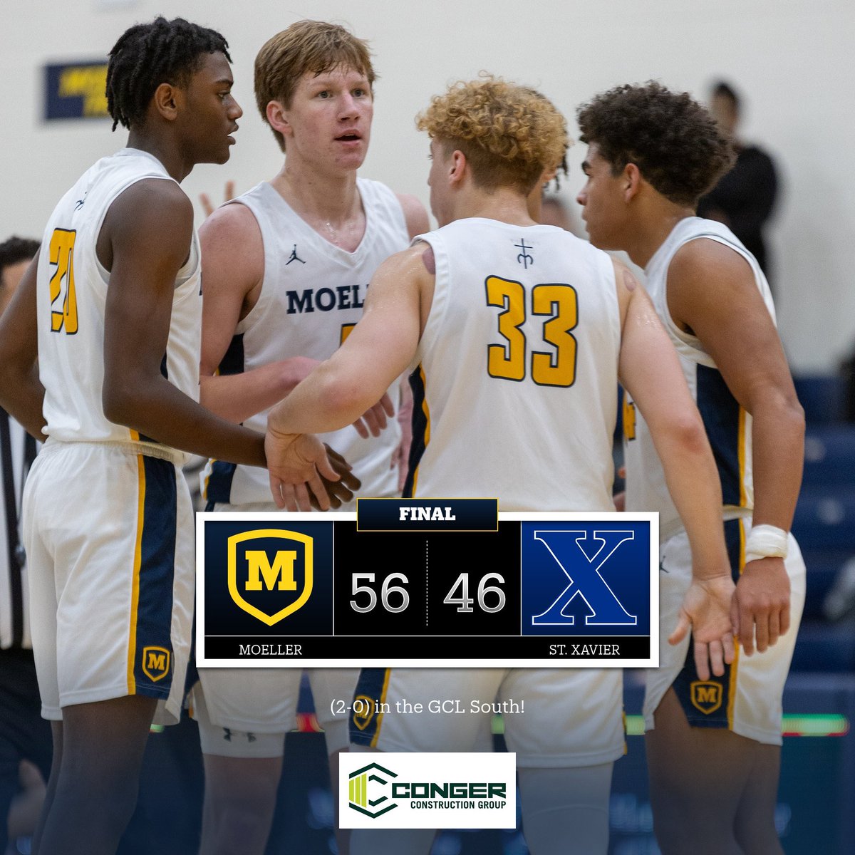 MoellerBBall's tweet photo. Moeller knocks off rival St. Xavier 56-46 on the road. #GoBigMoe https://t.co/emtpKOB5n2