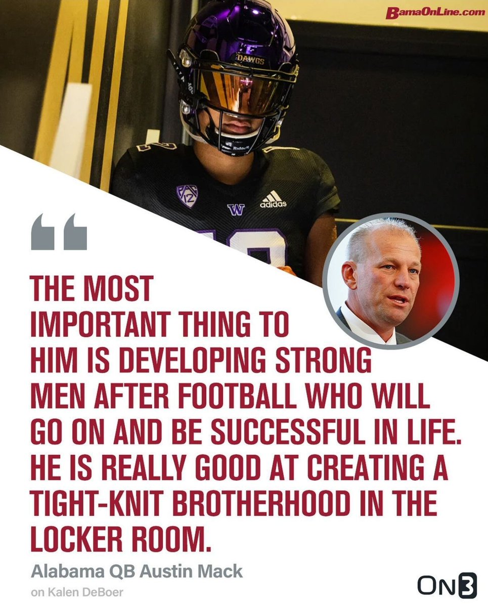 jerrysandersRTR's tweet photo. Austin Mack on coach DeBoer.. https://t.co/lFmnRtFblx