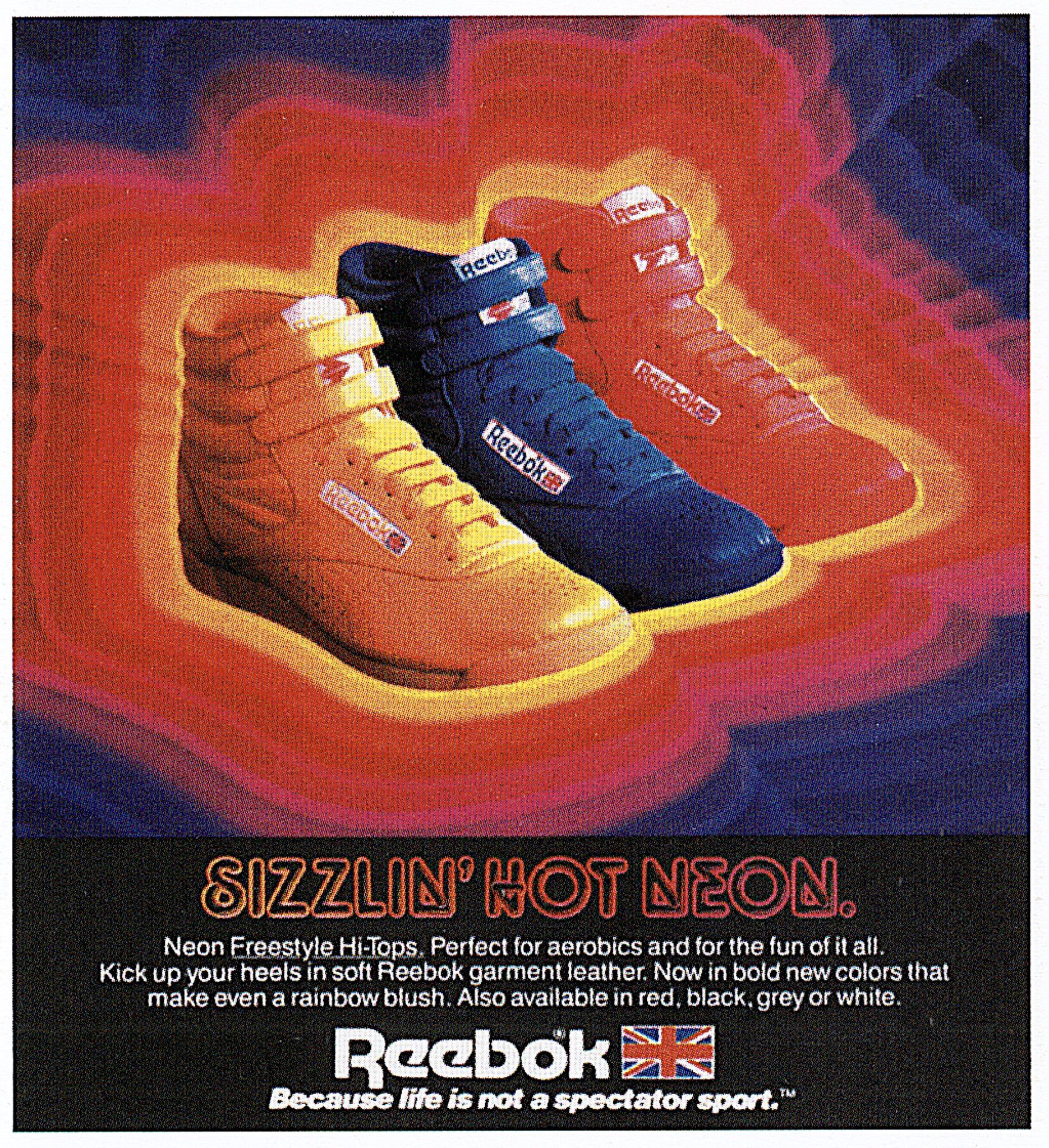 Neon reebok freestyle hi on sale