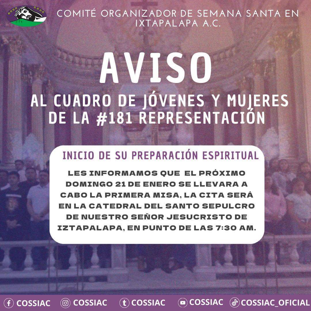 📢Aviso📢 
Al cuadro de mujeres y jóvenes de la #181Representación