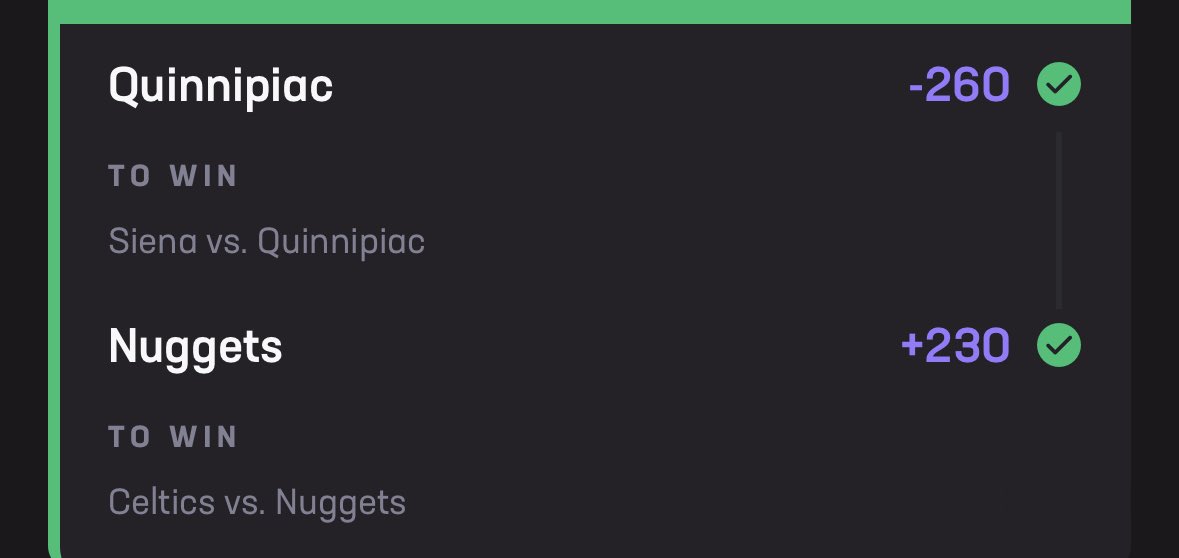 Nuggets ml at +230 was just too good to pass up