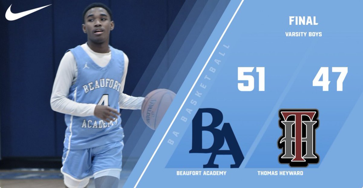Varsity boys were short handed tonight,  down a few guys, but completed the road sweep and picked up a region rivalry win at Thomas Heyward! Matt Moukanda led the way with 24 🦅🏀