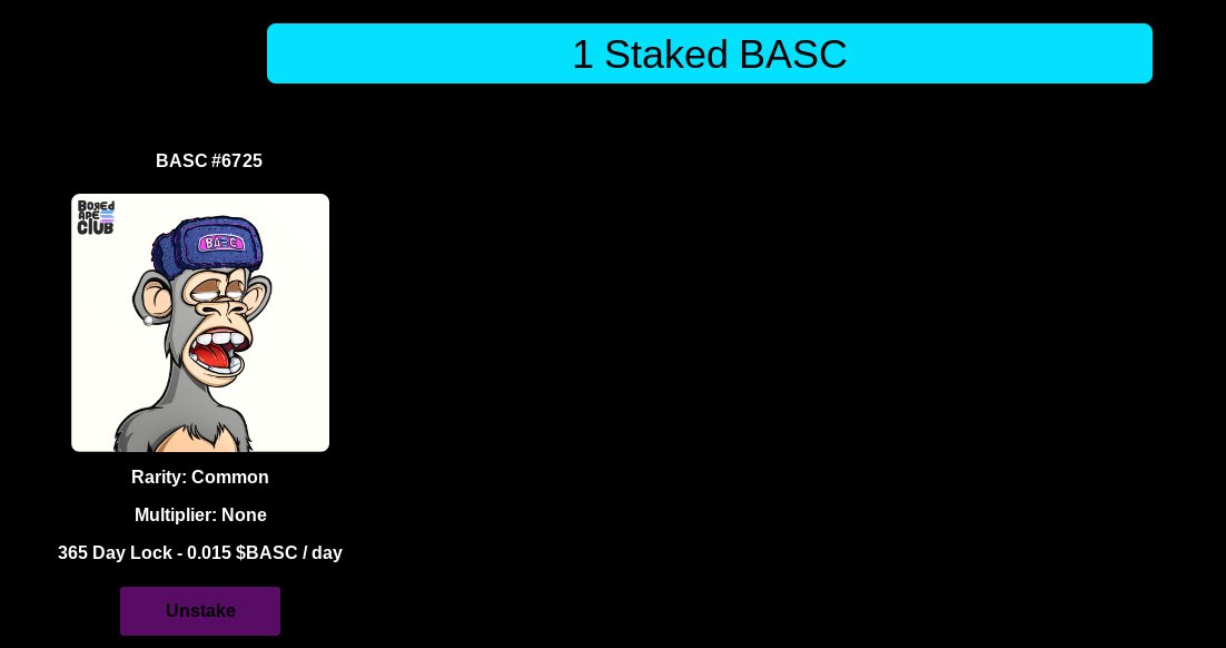 Don't play aroud 365 lock gang thanks <a href="/BoredApeSolClub/">Bored Ape Solana Club</a> now earning me passive income daily as well $BASC hodling a respectable price! Who else staking there apes?