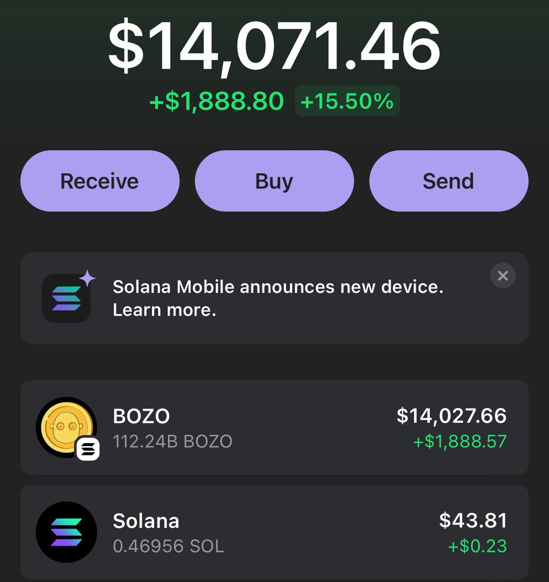 We did print a green candle $BOZO